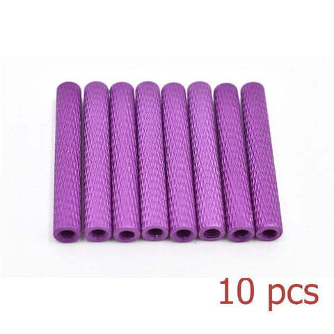 M3 x35mm Purple Textured Aluminium Standoff 10 pcs-FpvFaster